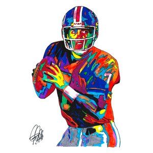John Elway Denver Broncos QB Football Sports Poster Print Wall Art 18x24